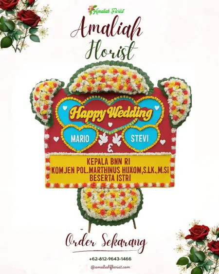 Papan Bunga Pernikahan Warukulon